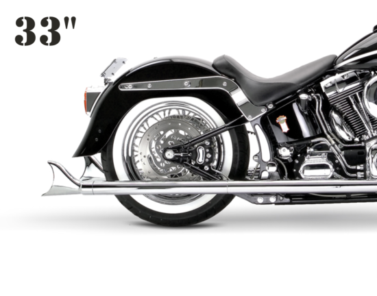 Samson Cholos Fishtail For Softail 33" Sinister Black Ceramic
