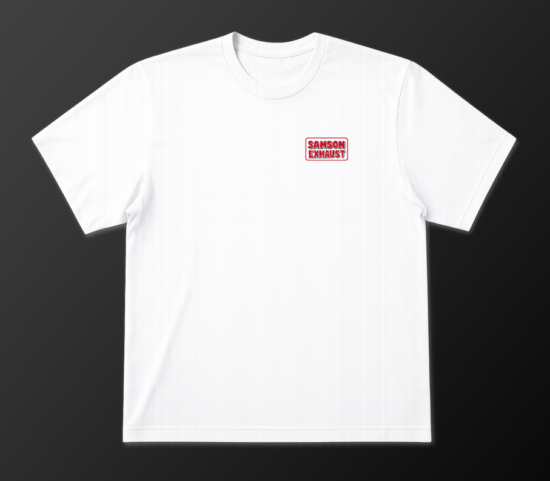 Samson Exhaust Logo T Shirt White